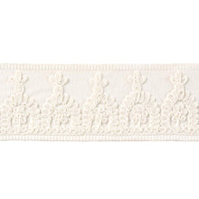 Load image into Gallery viewer, Schumacher Noelia Embroidered Tape Trim 74158 / White