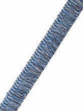 Load image into Gallery viewer, 1.25" Wide Blue Upholstery Brush Fringe Trim