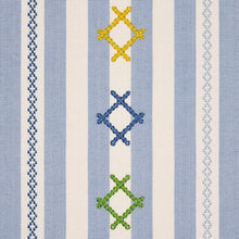 Load image into Gallery viewer, Schumacher Rhodes Stripe Fabric 74462 / Sky