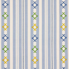 Load image into Gallery viewer, Schumacher Rhodes Stripe Fabric 74462 / Sky