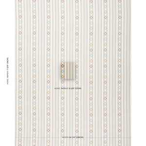 Schumacher Rhodes Stripe Fabric 74463 / Neutral