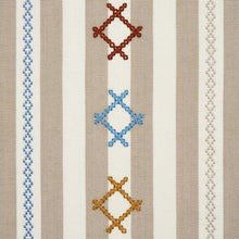 Load image into Gallery viewer, Schumacher Rhodes Stripe Fabric 74463 / Neutral