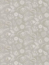 Load image into Gallery viewer, Linen Cotton Floral Cream Ivory Taupe Upholstery Drapery Fabric FB