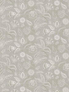 Linen Cotton Floral Cream Ivory Taupe Upholstery Drapery Fabric FB