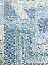 Load image into Gallery viewer, Remnant Schumacher Zsuzsa Chambray Blue Navy Abstract Geometric Upholstery Fabric STA 5046