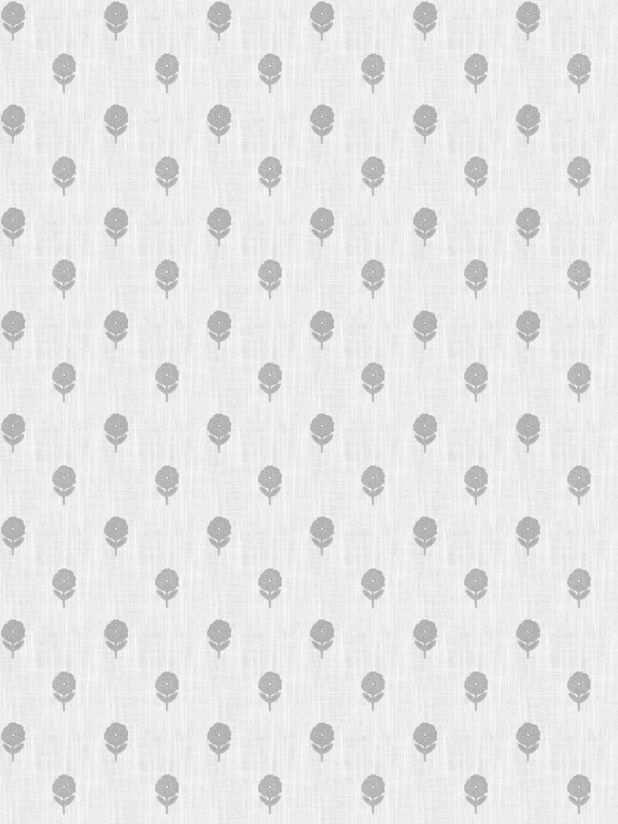 Cotton Blend Cream Grey Embroidered Floral Drapery Fabric FB