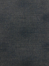 Load image into Gallery viewer, 1.6 Yard Designer Navy Blue Charcoal Gray MCM Mid Century Modern Chenille Upholstery Fabric WHS 4589