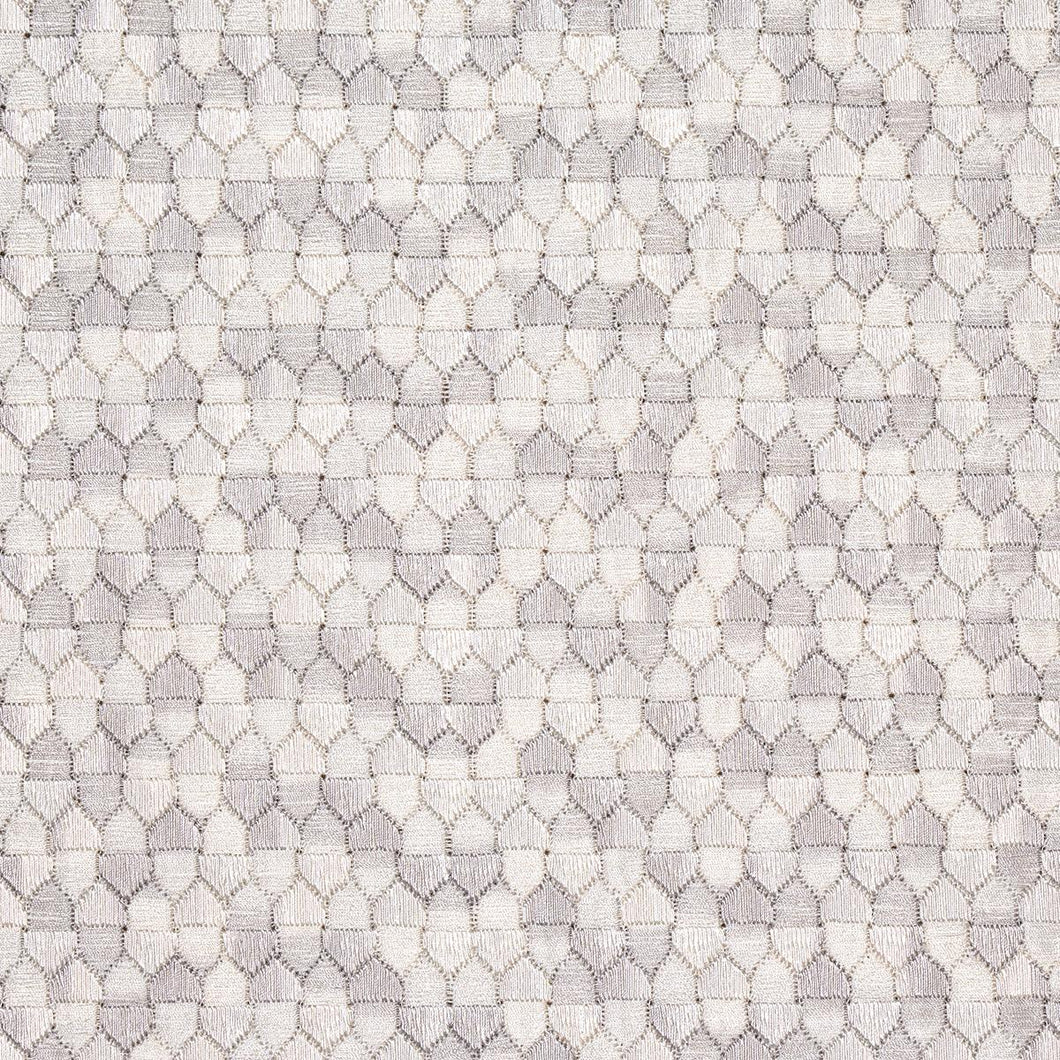 SCHUMACHER IVINS EMBROIDERY FABRIC 75123 / GREY