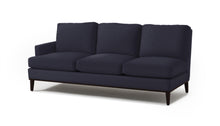Load image into Gallery viewer, Stain Resistant Navy Blue Tweed MCM Mid Century Modern Heavy Duty Faux Wool Upholstery Fabric FB