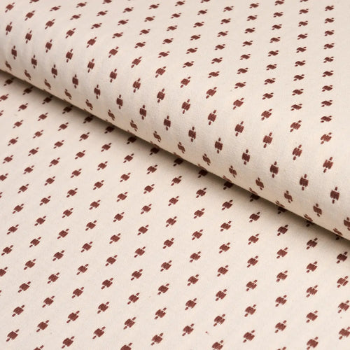 Schumacher Barlow Fabric 75533 / Light Brown On Ivory