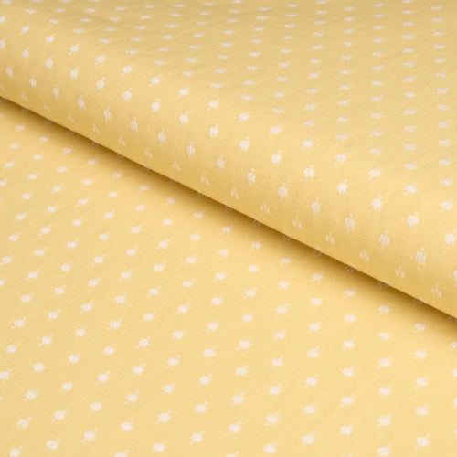 Schumacher Barlow Fabric 75534 / Ivory On Yellow