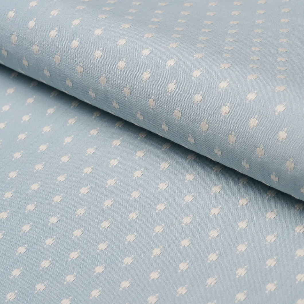 Schumacher Barlow Fabric 75538 / Soft Blue