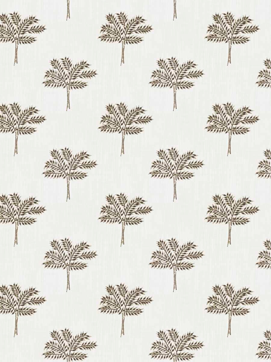 Cotton Cream Gold Black Botanical Tropical Palm Tree Upholstery Drapery Fabric FB