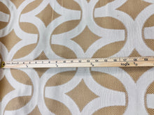 Load image into Gallery viewer, Robert Allen Tag Along Amber Beige Geometric Stain Resistant Upholstery Fabric