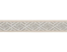Load image into Gallery viewer, 2.5&quot; Wide Grey Beige Geometric Drapery Tape Trim