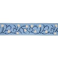 Load image into Gallery viewer, Schumacher Ashoka Tape Trim 76294 / Ivory &amp; Blue