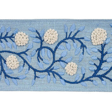 Load image into Gallery viewer, Schumacher Ashoka Tape Trim 76294 / Ivory &amp; Blue