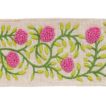 Load image into Gallery viewer, Schumacher Ashoka Tape Trim 76295 / Orchid &amp; Green