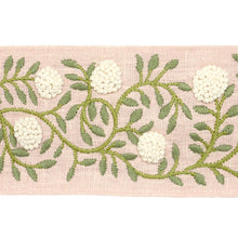 Load image into Gallery viewer, Schumacher Ashoka Tape Trim 76296 / Leaf &amp; Blush