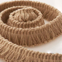 Load image into Gallery viewer, 1.25" Wide Linen Beige Upholstery Brush Fringe Trim