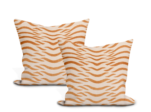 Schumacher Sabi Tiger Velvet Pillow Cover