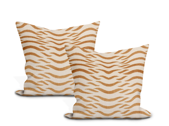 Schumacher Sabi Tiger Velvet Pillow Cover