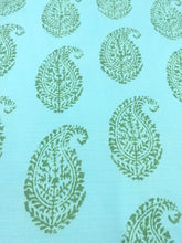 Load image into Gallery viewer, 1.6 Yard Peter Dunham Kashmir Paisley Blue Green Outdoor Upholstery Drapery Fabric WHS 5093