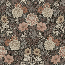 Load image into Gallery viewer, Schumacher Dahlia Garden Wallpaper 7689 / Brown