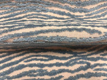 Load image into Gallery viewer, 1.9 Yard Cowtan &amp; Tour Sargasso Blue Abstract Cut Velvet Upholstery Fabric