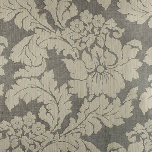 Set of Two Made to Order Thibaut Caserta Damask Side Drapery Panels