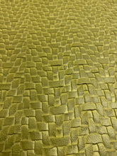Load image into Gallery viewer, Designer Commercial Heavy Duty Basketweave Olive Green Faux Leather Upholstery Vinyl STA 5141