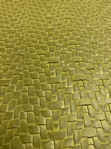 Designer Commercial Heavy Duty Basketweave Olive Green Faux Leather Upholstery Vinyl STA 5141