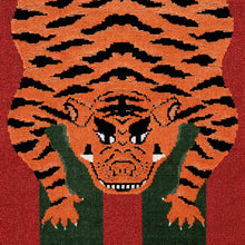 Load image into Gallery viewer, SCHUMACHER JOKHANG TIGER VELVET FABRIC 77235 / RED &amp; GREEN