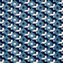 Load image into Gallery viewer, SCHUMACHER DAZZLE SHIP VELVET FABRIC 77243 AZURE