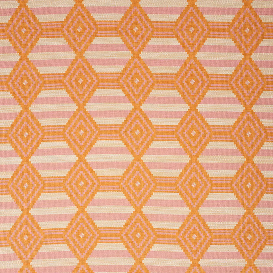 Schumacher Manta Performance Fabric 77440 / Pink & Orange