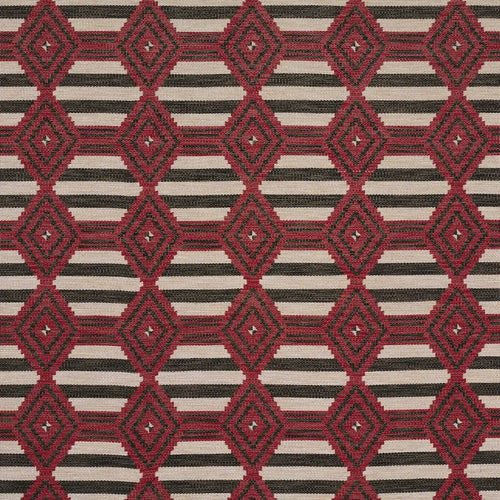 Schumacher Manta Performance Fabric 77444 / Red & Black