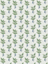 Load image into Gallery viewer, Cotton Cream Blue Green Radish Floral Drapery Fabric FB