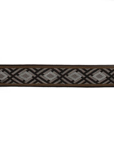 2.5" Wide Black Brown Charcoal Grey Geometric Drapery Tape Trim