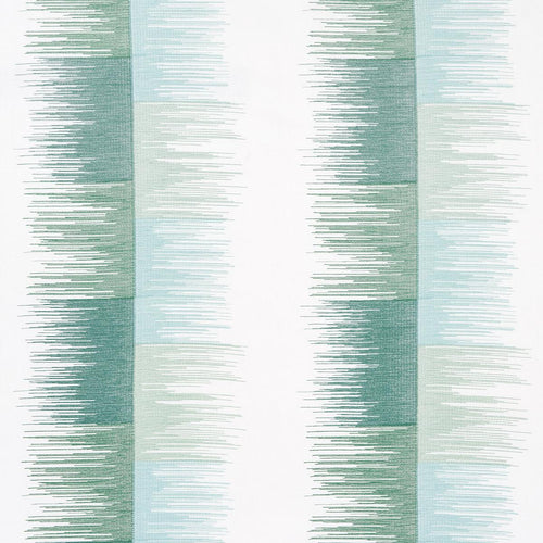 Schumacher Sunburst Stripe Embroidery Fabric 78403 / Mineral