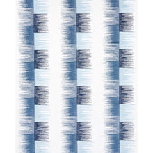 Load image into Gallery viewer, Schumacher Sunburst Stripe Embroidery Fabric 78404 / Blue