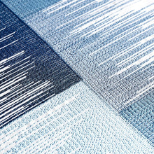 Load image into Gallery viewer, Schumacher Sunburst Stripe Embroidery Fabric 78404 / Blue