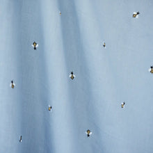 Load image into Gallery viewer, Schumacher Honey Bee Embroidery Fabric 78421 Sky
