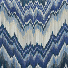 Load image into Gallery viewer, SCHUMACHER BEZIQUE FLAMESTITCH VELVET FABRIC 78792 / LAPIS