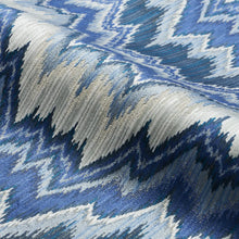Load image into Gallery viewer, SCHUMACHER BEZIQUE FLAMESTITCH VELVET FABRIC 78792 / LAPIS