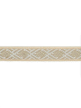 Load image into Gallery viewer, 2.5" Wide Beige Ivory Geometric Drapery Tape Trim
