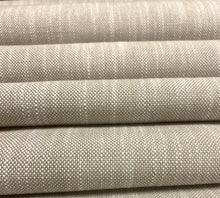 Load image into Gallery viewer, Designer Water &amp; Stain Resistant Beige Indoor Outdoor Faux Linen Tweed Upholstery Fabric / Flax WHS 4643