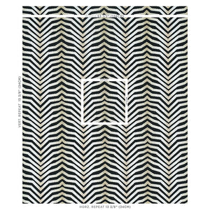 Schumacher Arcure Épinglé Fabric 79521 / Zebra Black