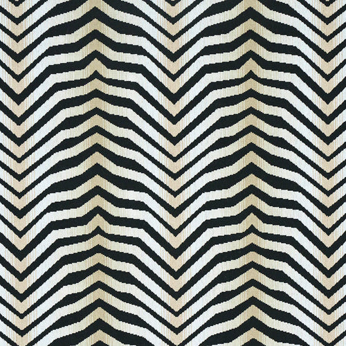 Schumacher Arcure Épinglé Fabric 79521 / Zebra Black