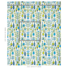 Load image into Gallery viewer, Schumacher Desna Embroidery Fabric 79821 Blue &amp; Green