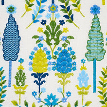 Load image into Gallery viewer, Schumacher Desna Embroidery Fabric 79821 Blue &amp; Green